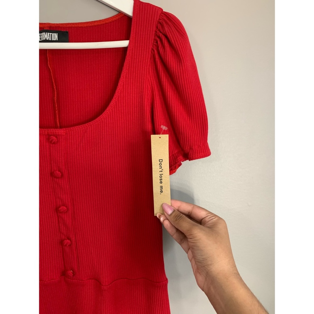 NWT Reformation Rory Red Dress - Picture 6 of 11